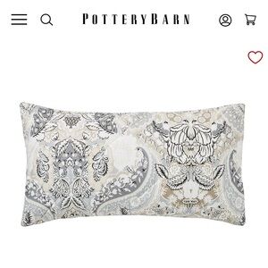 POTTERY BARN 2 KING SHAMS. 20”x36”